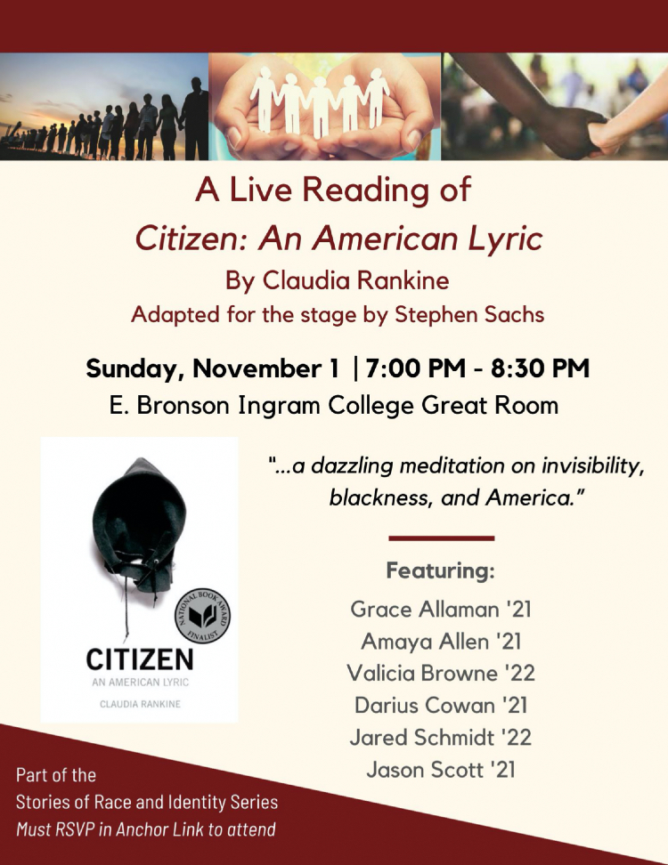 A Live Reading of "Citizen: An American Lyric" by Claudia Rankine