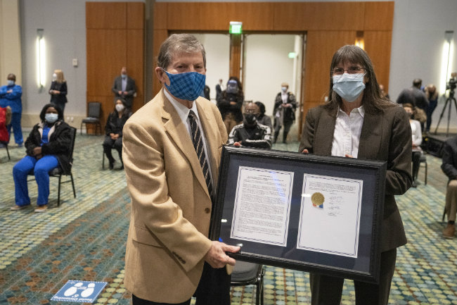 Vanderbilt Professor Joe Hamilton and At-Large Council Member Burkley Allen 