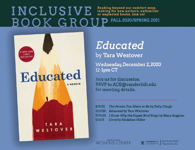 Inclusive Book Group: Educated by Tara Westover