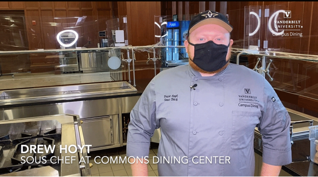 Drew Hoyt, sous chef at The Commons Dining Center