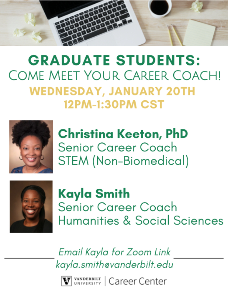 Career Center open house for Graduate School students flyer