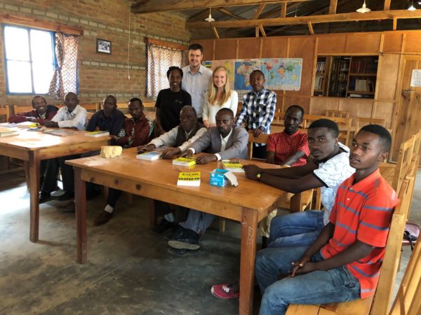 Leaf product demonstration in a refugee camp in Rwanda.