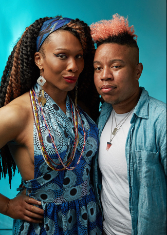 Lady Dane Figueroa Edidi and J Mase III, co-editors of "The Black Trans Prayer Book"