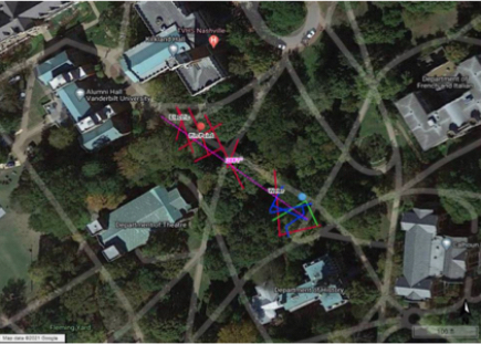 Map of hydro-drilling project in historic core near Kirkland, Neely and Benson halls.