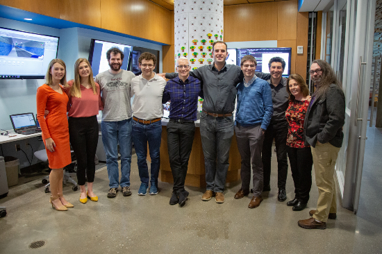 Staff of the Frist Center for Autism and Innovation with journalist Anderson Cooper (fifth from left). Cooper featured the center in a segment for "60 Minutes."