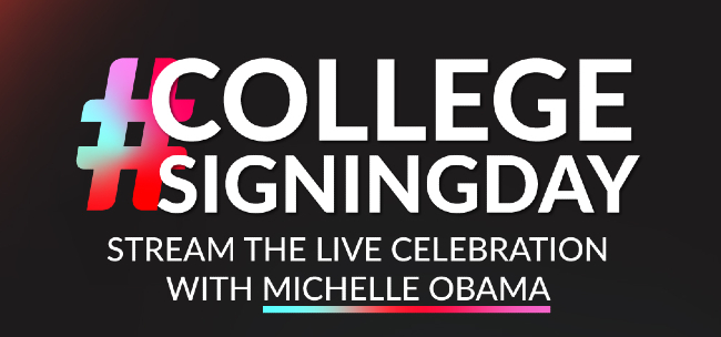 College Signing Day live-streaming celebration with Michelle Obama