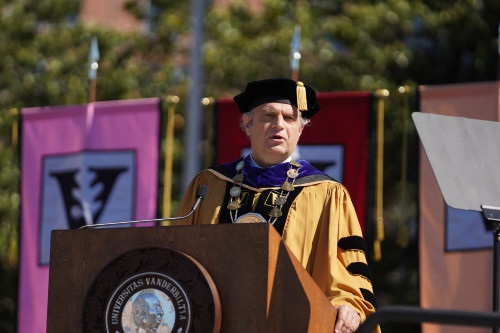 photograph of Chancellor Daniel Diermeier in Commencement regalia