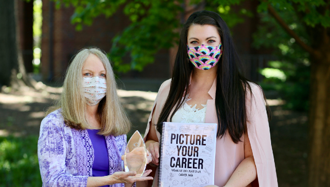 The Career Center’s Katharine Brooks (left) and Grace Foy.