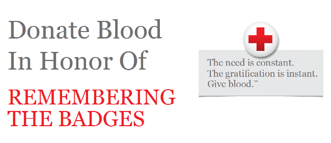 American Red Cross Blood Drive: Remembering the Badges