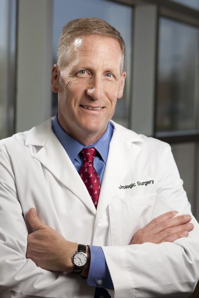 Portrait shot of Dr. Bob Matthews in his white coat
