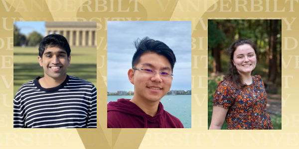 Three Vanderbilt students named 2023 Goldwater Scholars