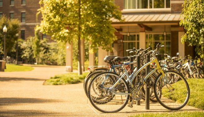 Bike rack on the Vanderbilt campus.