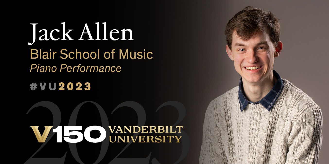 Class of 2023: Jack Allen shares passion for music—and compassion for others—through the piano