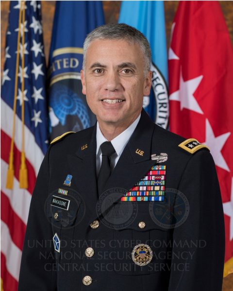 photograph i of Army Gen. Paul Nakasone in highly decorated uniform
