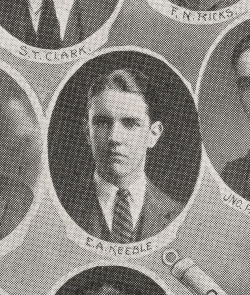 Edwin Keeble pictured in the 1923 Commodore yearbook as a member of the Blue Pencil Club. Photo courtesy of Vanderbilt Special Collections and University Archives