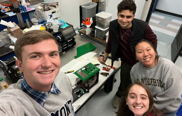 Professor Scott Guelcher received funding to support the construction of functioning prototypes of his student mentees' (pictured here) designs. (Vanderbilt University)