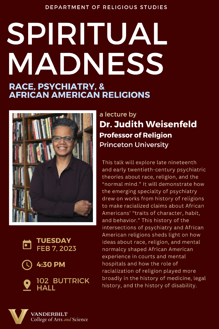 Judith Weisenfeld: Spiritual Madness