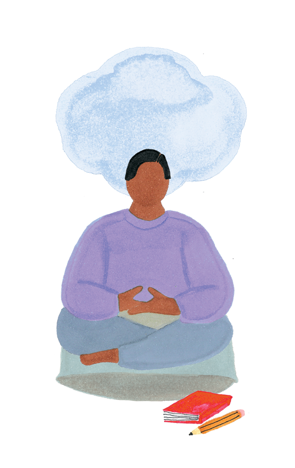 illustration of person meditating