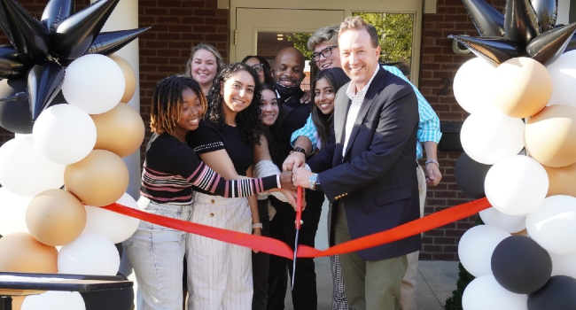 Student Organizations, Leadership and Service celebrated the grand opening of the new Leadership and Service Space with a ribbon-cutting ceremony and open house on Oct. 4.