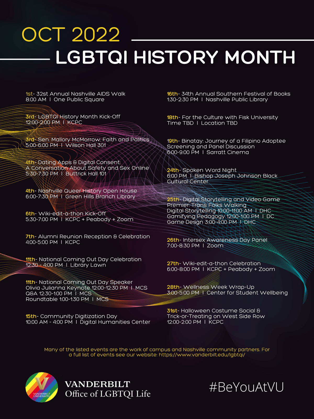 LGBT+ History Month Quiz, Events