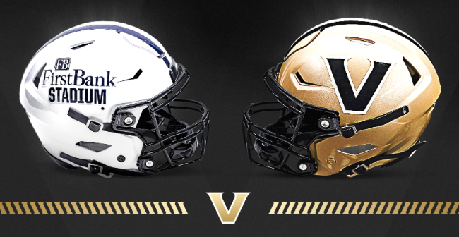FirstBank Stadium and Vanderbilt football helmets
