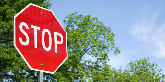 Stock image of stop sign