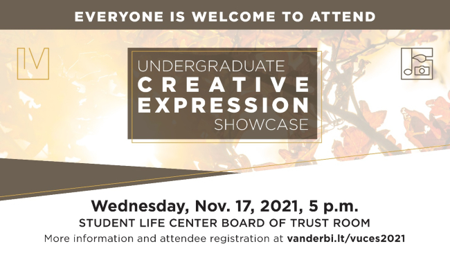 Undergraduate Creative Expression Showcase fall 2021