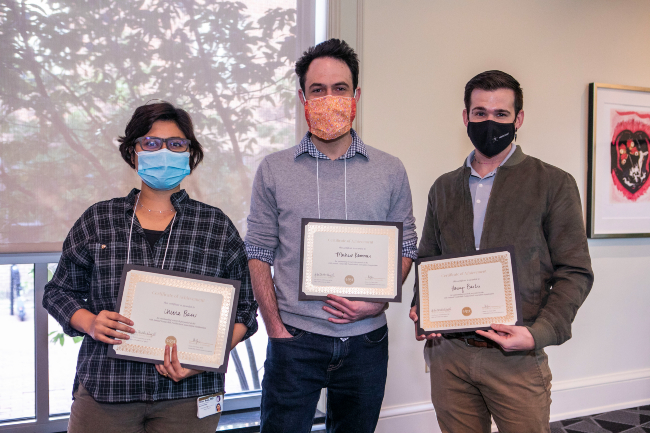 From left to right: Chitra Basu, Michael Kammer and Harry Barbee