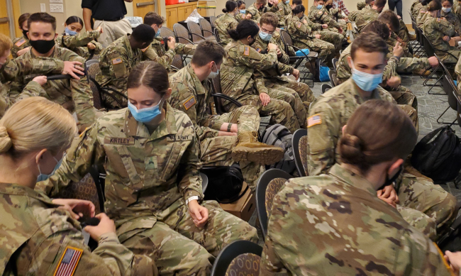 Army ROTC cadets participated in a Stop the Bleed course at The Commons Center on Oct. 28. (Vanderbilt University)