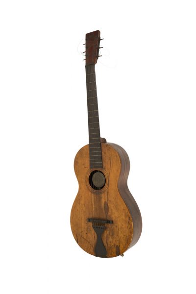 Guitar that once belonged to John Fulton, a servant at Vanderbilt from 1885 to 1914 and previously enslaved at Andrew Jackson's Hermitage
