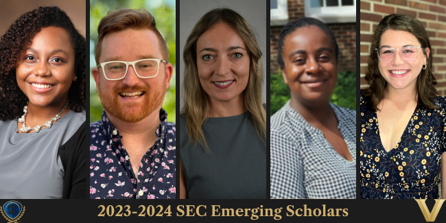 Five Vanderbilt graduate students selected as 2023-2024 SEC Emerging Scholars