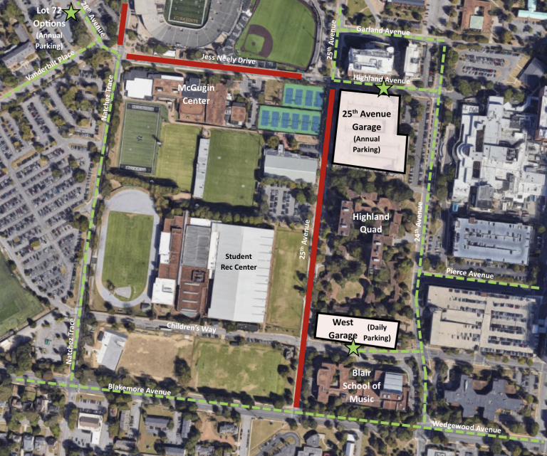 Alternative parking lots, garages to mitigate traffic near 25th Avenue