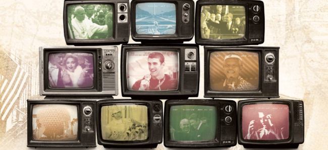 Photo illustration by Laura Beth Snipes. Still images provided by Vanderbilt Television News Archive.