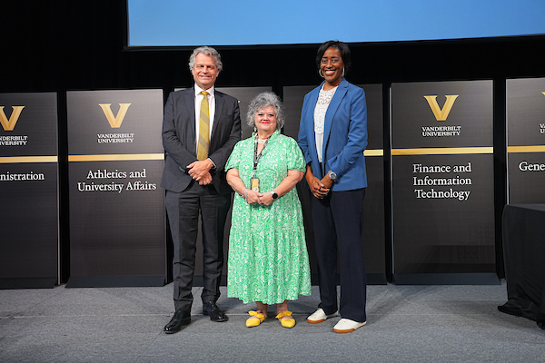 Left to right: Daniel Diermeier, Beth Sims and Candice Lee (Harrison McClary/Vanderbilt)