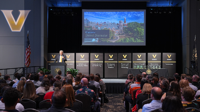 The 2023 Fall Staff Assembly was held on Sept. 21, 2023, at the Student Life Center. (Harrison McClary/Vanderbilt)