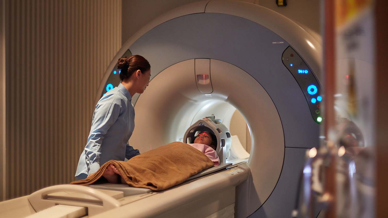 Child in MRI scanner