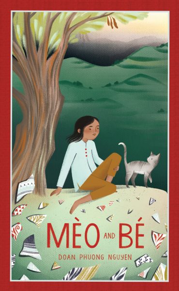 Cover of the book Meo and Be showing a young girl under a tree with her cat
