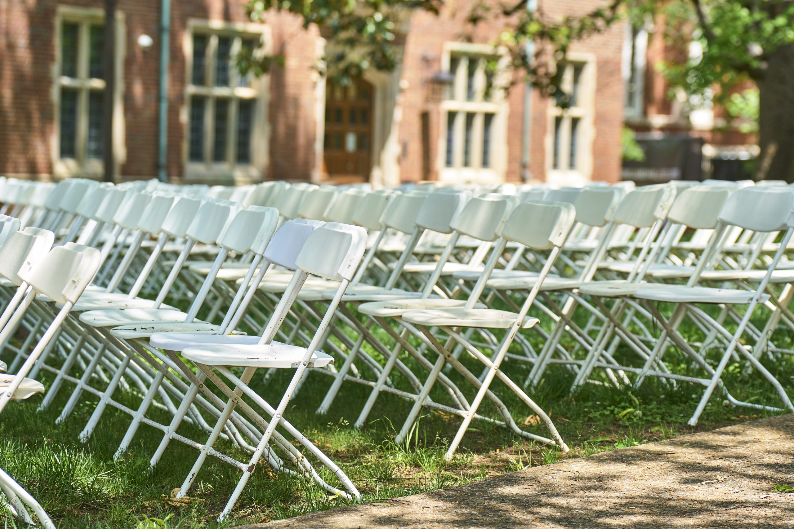Sharon Shields at graduation podium giving her speech