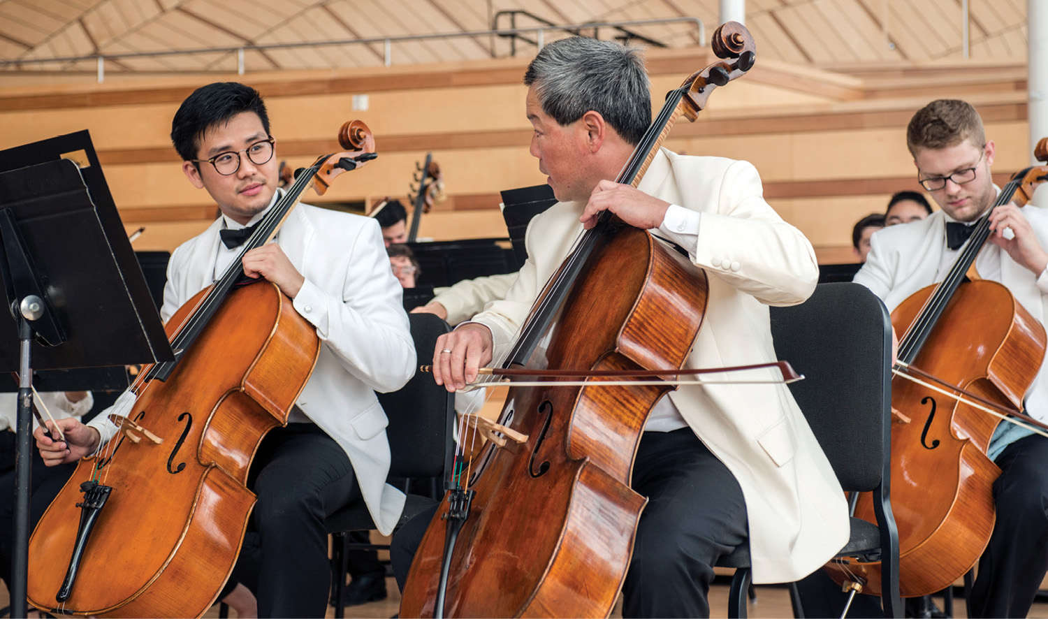 Students play alongside faculty in this side-by-side concert at the Aspen Music Festival. Photo by Alex Irvin