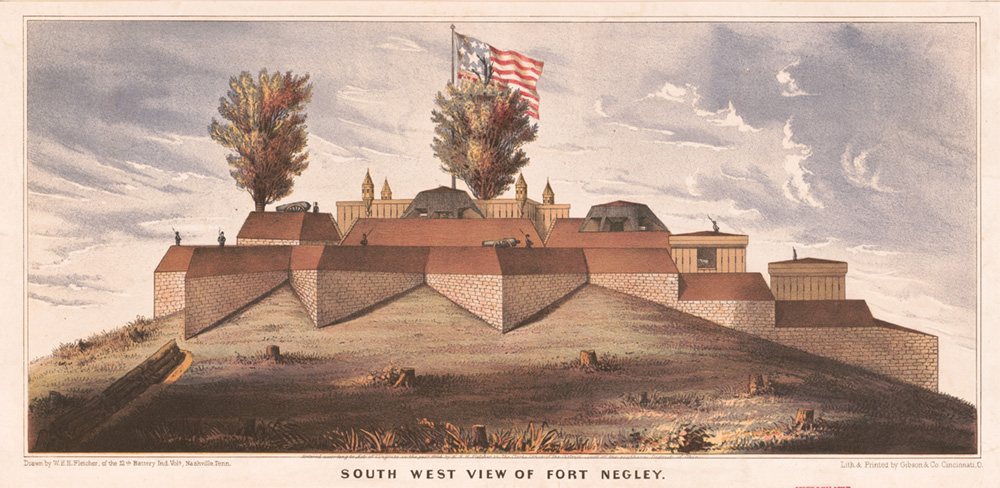 illustration of Fort Negley in 1862