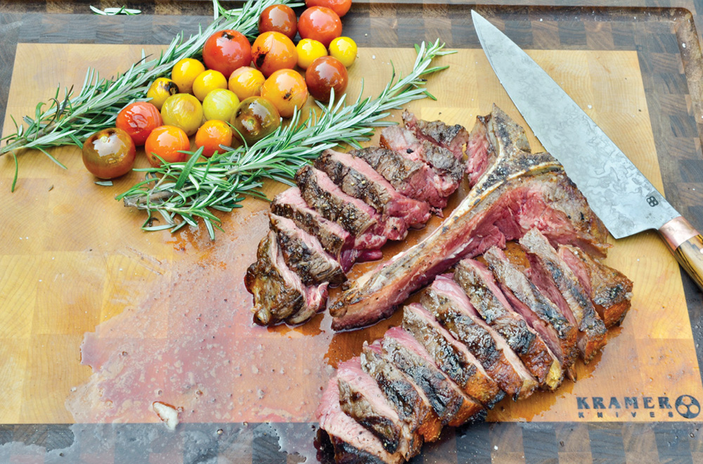 photo of steak on a cutting board