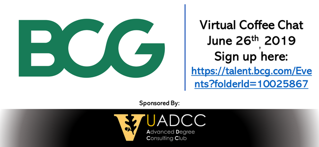 BCG Virtual Coffee Chats VU Advanced Degree Consulting Club Vanderbilt University image