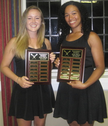 Pictured: Maria Swebilius, most valuable novice woman, and Caslen Johnson, most improved novice woman