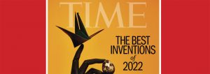 Graphic of Time magazine cover with the headline The Best Inventions of 2022