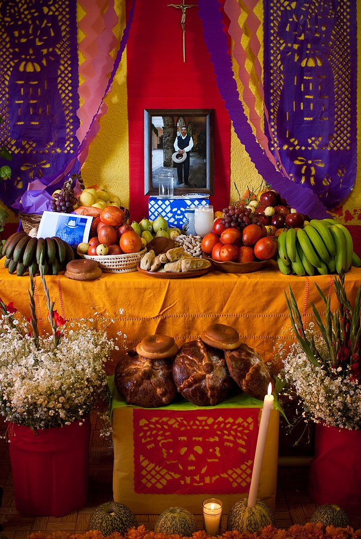 Altar tradicional de día de muertos en Milpa Alta, México DF.