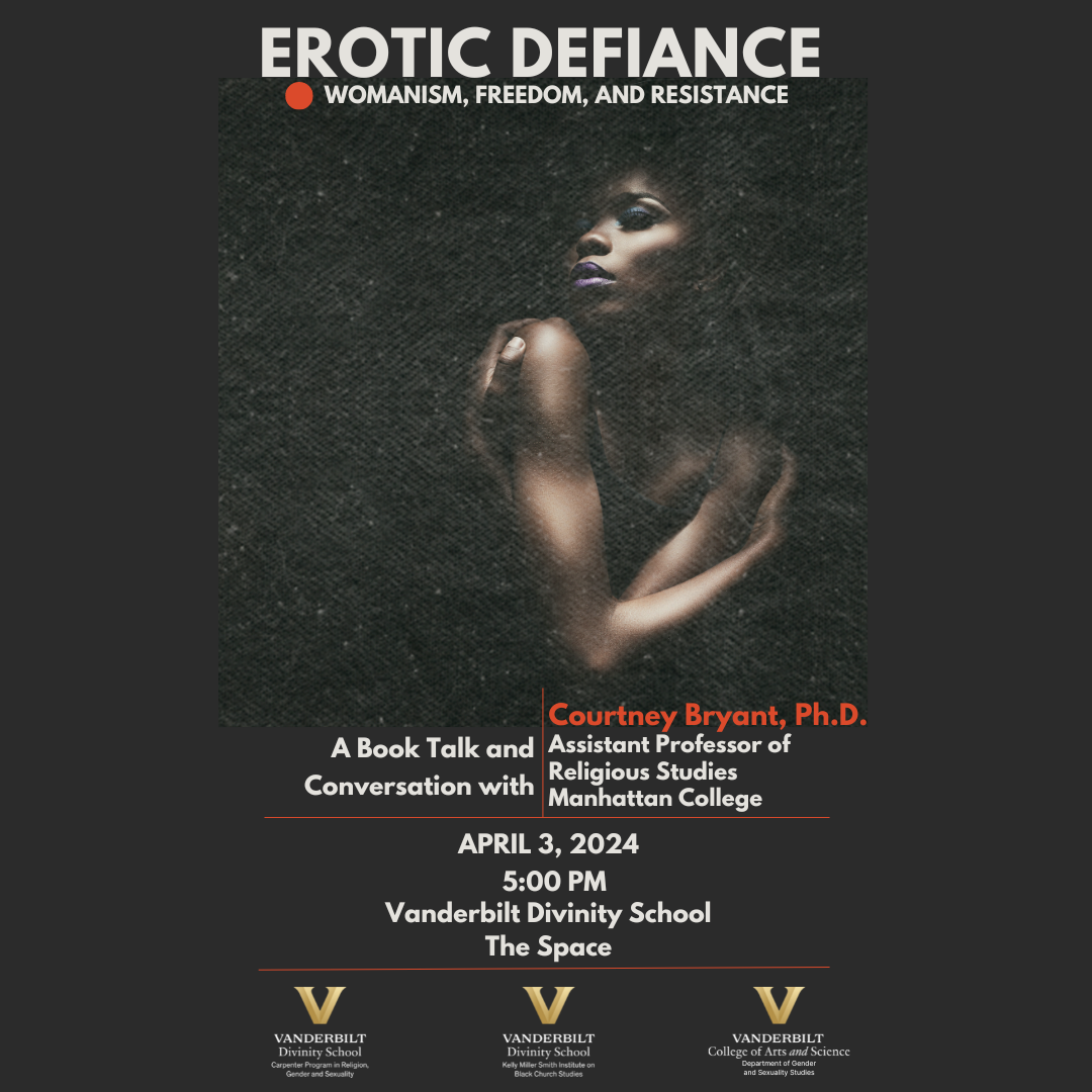 Erotic Defiance poster with event information listed below.