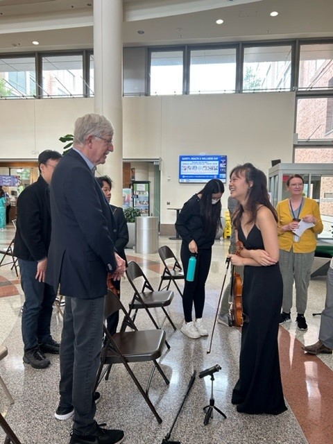 Dr. Francis Collins with Annika Hsu