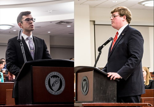 2015 Moot Court winners Larry Crane-Moscowitz and Alex Vey