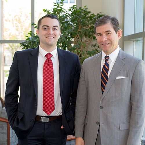Cameron Norris '14 (BA'11) with Judge William H. Pryor Jr. of the Eleventh Circuit