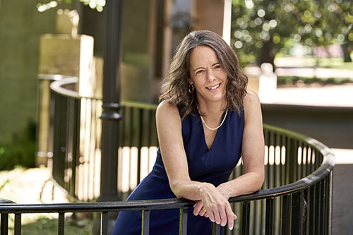 Professor Ingrid Wuerth, Helen Strong Curry Chair in International Law, photographed on campus near the law building. June 2021.